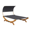 Hammock With Canopy 165 X 210 X 155Cm Solid Bent Wood Anthracite