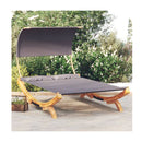 Hammock With Canopy 165 X 210 X 155Cm Solid Bent Wood Anthracite