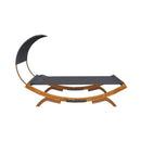Hammock With Canopy 165 X 210 X 155Cm Solid Bent Wood Anthracite