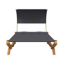Hammock With Canopy 165 X 210 X 155Cm Solid Bent Wood Anthracite