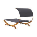 Hammock With Canopy 165 X 210 X 155Cm Solid Bent Wood Anthracite