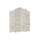 Hand Carved 4 Panel Room Divider White 160 X 165 Cm
