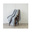 Hand Knitted Chunky Blanket Thick Acrylic Yarn Home Decor Rug Grey