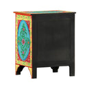 Hand Painted Bedside Cabinet 40 X 30 X 50 Cm Solid Mango Wood