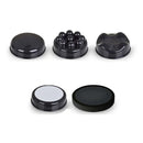 Handheld Vibration Massager Black 4 Interchangeable Heads Adjust Speed