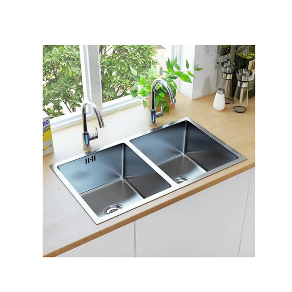 Handmade Kitchen Sink With Overflow Hole Stainless Steel