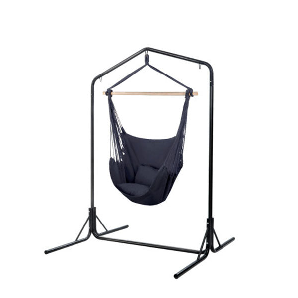 Hanging Hammock With Pillow Outdoor Chair With Stand Swing