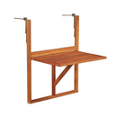 Hanging Balcony Table Solid Acacia Wood