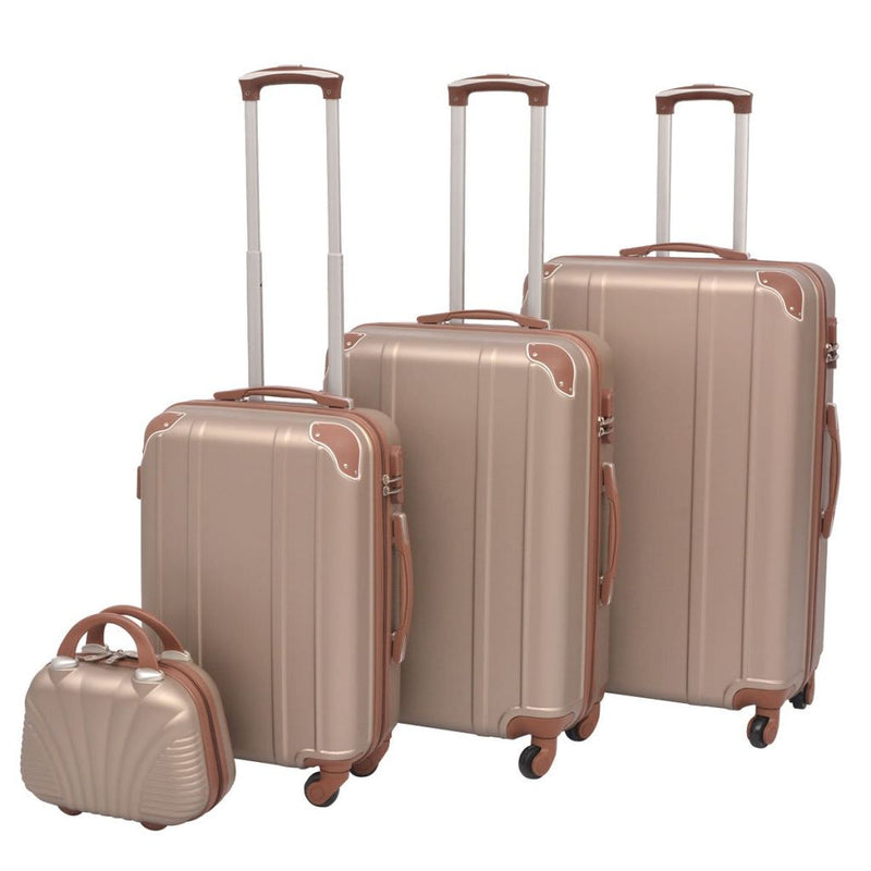 Hard-Case Trolley Set (4 Pcs) - Champagne