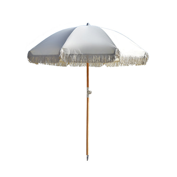 Beach Umbrella Portable 2M Fringed Garden Sun Shade Shelter