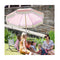 Beach Umbrella Portable 2M Fringed Garden Sun Shade Shelter