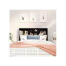 Headboard Cabinet Black Engineered Wood