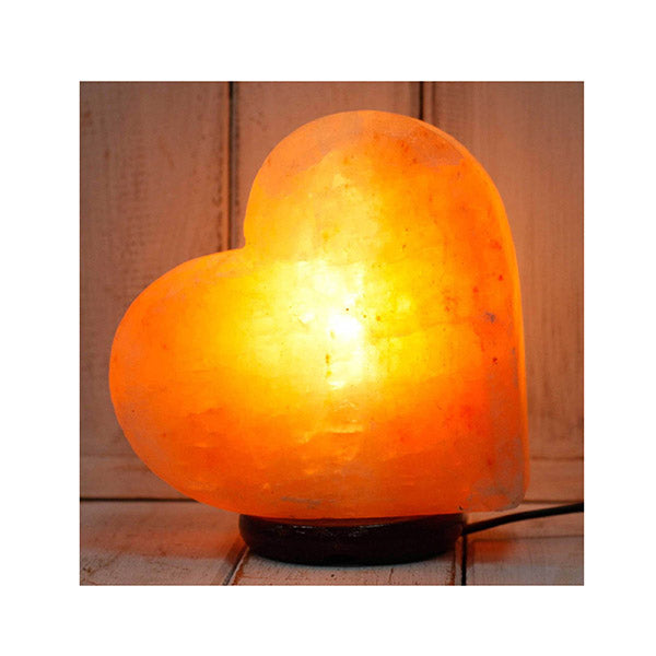 Heart Himalayan Pink Salt Lamp Carved Rock Crystal Light Bulb