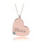 Heart Name Necklace Personalized With Birthstone