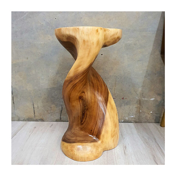 Heart Shape Twisted Stool Raintree Wood Side Table