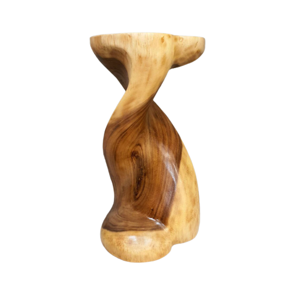 Heart Shape Twisted Stool Raintree Wood Side Table