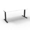 Height Adjustable Single Sided Workstation Natural White And Black