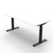 Height Adjustable Single Sided Workstation Natural White And Black