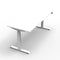 Height Adjustable Single Sided Workstation Natural White And White