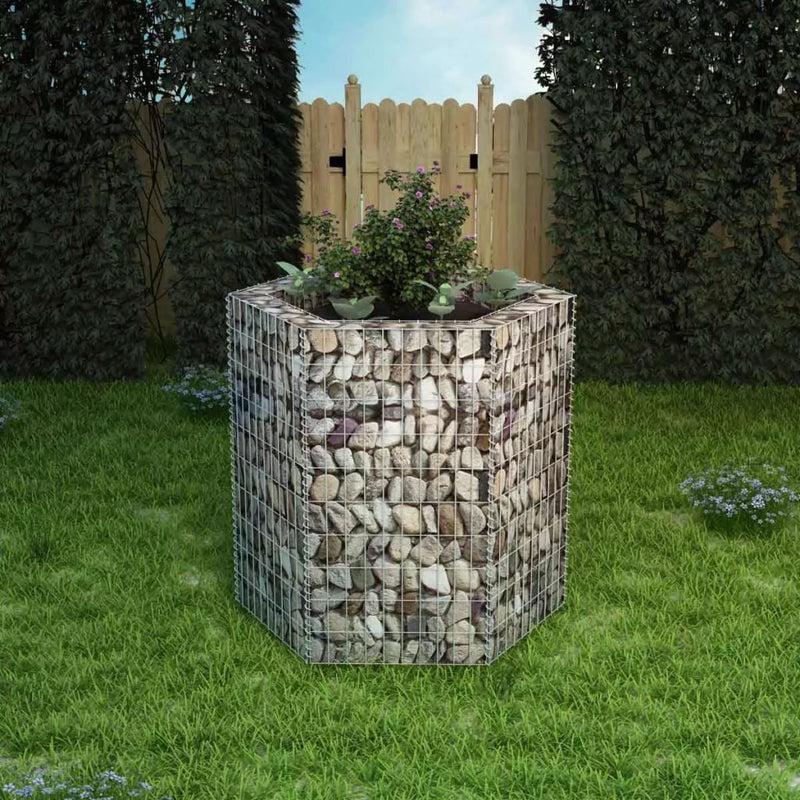 Hexagonal Gabion Planter 100 x 90 x 100 Cm