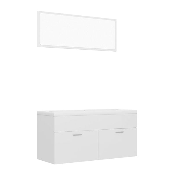 High Gloss White Chipboard Bathroom Furniture Set