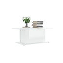 High Gloss White Coffee Table Engineered Wood