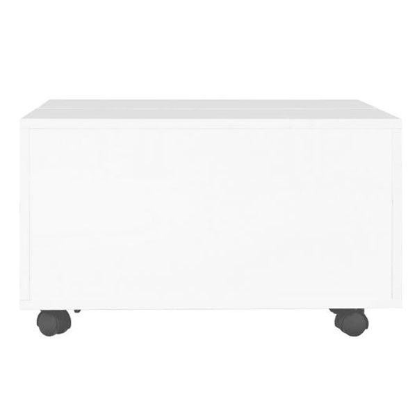 High Gloss White Chipboard Coffee Table 60x60x35cm