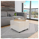 High Gloss White Chipboard Coffee Table 60x60x35cm