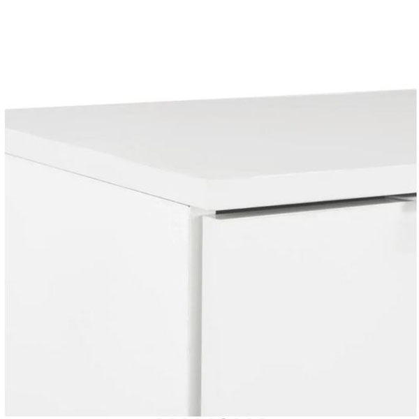 High Gloss White Chipboard Sideboard 71x35x76cm