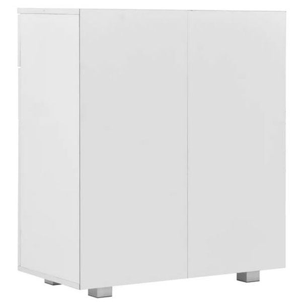 High Gloss White Chipboard Sideboard 71x35x76cm