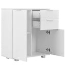 High Gloss White Chipboard Sideboard 71x35x76cm