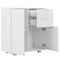 High Gloss White Chipboard Sideboard 71x35x76cm