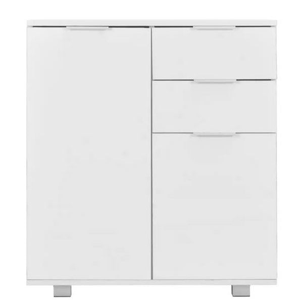 High Gloss White Chipboard Sideboard 71x35x76cm