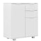 High Gloss White Chipboard Sideboard 71x35x76cm