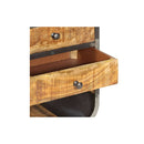 Highboard 40 X 30 X 126 Cm Solid Wood Mango