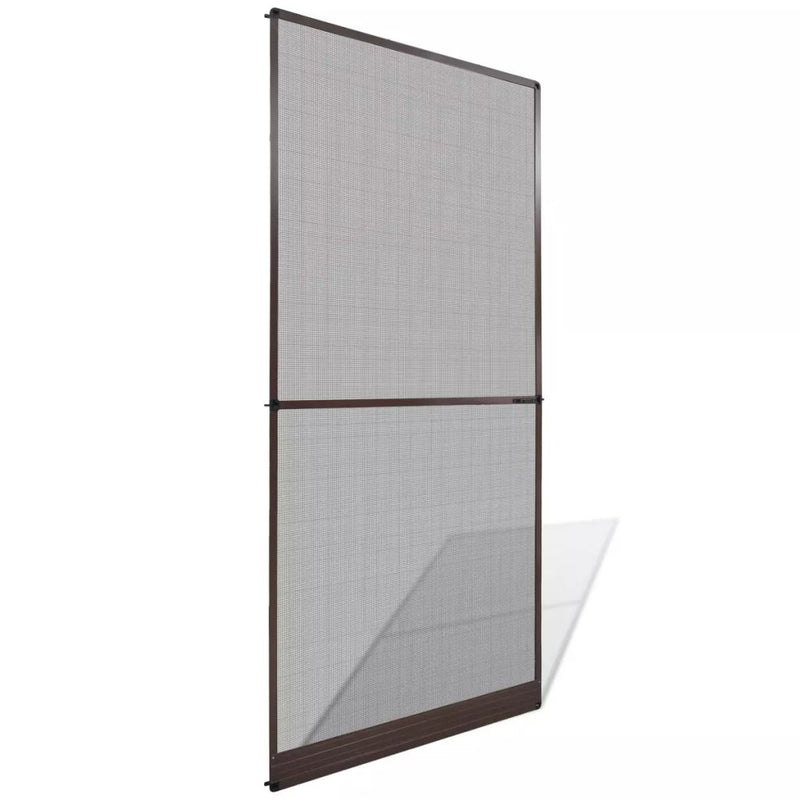 Hinged Insect Screen For Doors 100 x 215 Cm - Brown