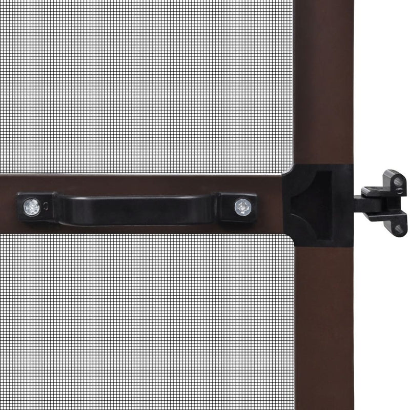Hinged Insect Screen For Doors 100 x 215 Cm - Brown