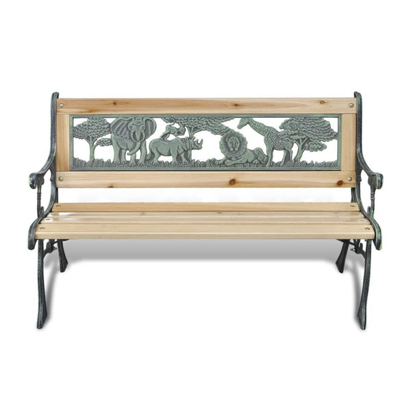 Home Garden Bench For Children Animal Pattern 80 x 24 Cm