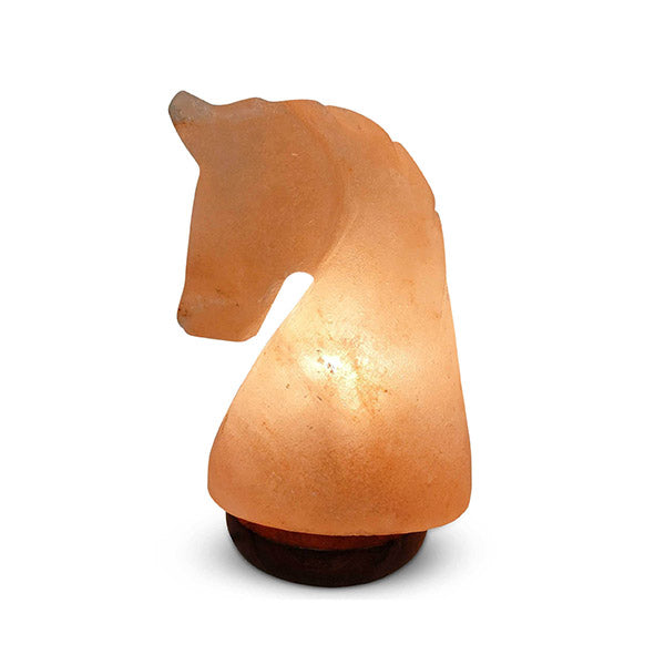 Horse Himalayan Pink Salt Lamp Carved Knight Rock Crystal Light Bulb