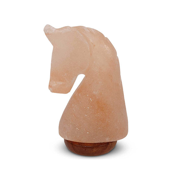 Horse Himalayan Pink Salt Lamp Carved Knight Rock Crystal Light Bulb