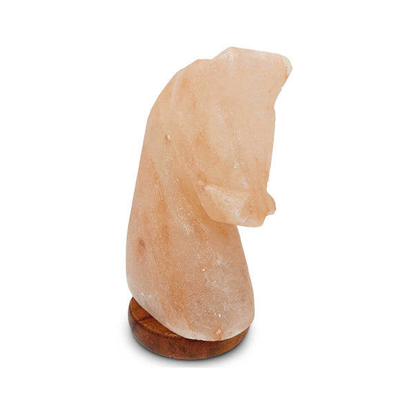 Horse Himalayan Pink Salt Lamp Carved Knight Rock Crystal Light Bulb