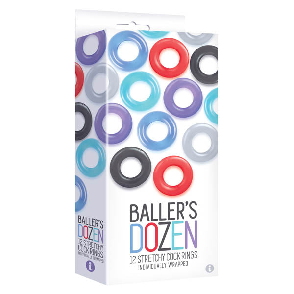 12 Of Pack Ballers Dozen Individually Wrapped Cock Rings