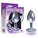 The Silver Starter - Silver 7.1 cm (2.8'') Butt Plug with Violet Heart Jewel