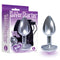 The Silver Starter - Silver 7.1 cm (2.8'') Butt Plug with Violet Heart Jewel