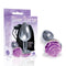 The 9's The Silver Starter - Silver 7.1 cm (2.8'') Butt Plug with Purple Rose Bottom