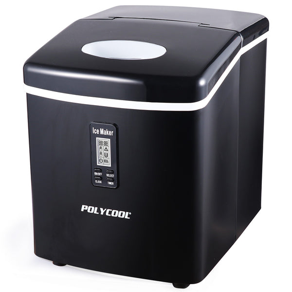 3.2L Portable Ice Cube Maker Machine Automatic with LCD Control Panel, Black