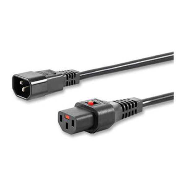 Iec Lock 50Cm Iec C13 To Iec C14 Power Extension Cord Male To Female