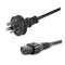 Iec Lock 1M Iec C13 To Aus 3 Pin Plug Power Cord Male To Female