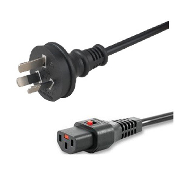 Iec Lock 2M Iec C13 To Aus 3 Pin Plug Power Cord Male To Female
