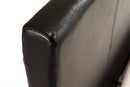 King PU Leather Bed Frame Black